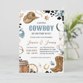 Une petite invitation au Baby shower de cowboy (Debout devant)