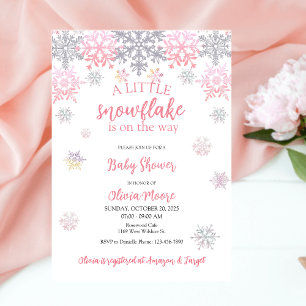 Une petite invitation au baby shower Snowflake