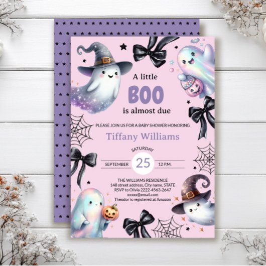 Une Petite Invitation Baby shower Boo | Fantôme mi