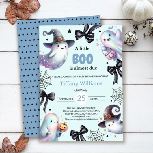 Une Petite Invitation Baby shower Boo | Fantôme mi