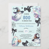 Une Petite Invitation Baby shower Boo | Fantôme mi (Devant)