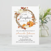 Une Petite Invitation Baby shower Citrouille (Debout devant)