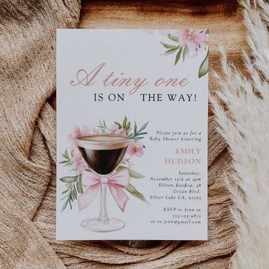 Une Petite Invitation Baby shower Espresso Martini