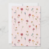 Une Petite Invitation Baby shower Fleur sauvage (Dos)