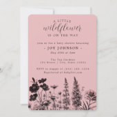 Une Petite Invitation Baby shower Fleur sauvage (Devant)