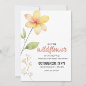Une Petite Invitation Baby shower Fleur sauvage (Devant)
