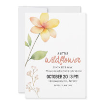 Une Petite Invitation Baby shower Fleur sauvage