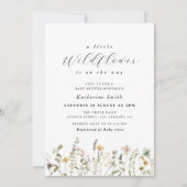 Une Petite Invitation Baby shower Fleur sauvage (Devant)