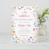 Une petite invitation d'anniversaire florale de fl (Debout devant)