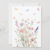 Une petite invitation d'anniversaire florale de fl (Dos)