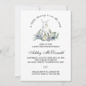 Une Petite Invitation De Baby shower Bunny (Devant)