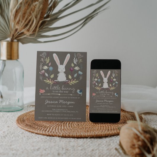 Une Petite Invitation De Baby shower Bunny