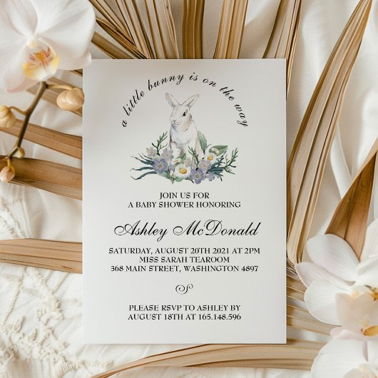 Une Petite Invitation De Baby shower Bunny