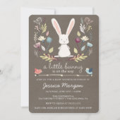 Une Petite Invitation De Baby shower Bunny (Devant)