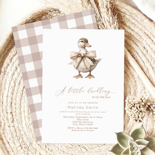 Une Petite Invitation De Baby shower De Canards