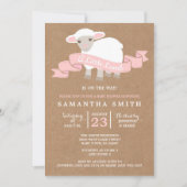 Une petite invitation de baby shower de fille (Devant)
