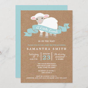 Une petite invitation de baby shower de garçon