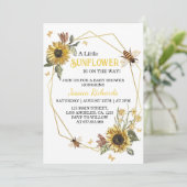 Une Petite Invitation De Baby shower De Tournesol (Debout devant)