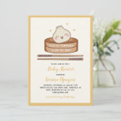 Une Petite Invitation De Baby shower En Doublure (Debout devant)