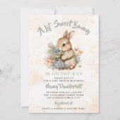 Une Petite Invitation De Baby shower Fleur sauvage (Devant)