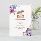 Une Petite Invitation De Baby shower Floral Dumpli (Debout devant)