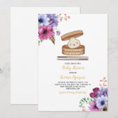 Une Petite Invitation De Baby shower Floral Dumpli (Devant / Derrière)