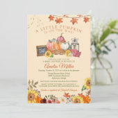 Une petite invitation de Baby Shower pour la chute (Debout devant)