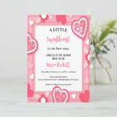 Une petite invitation de coeurs roses (Debout devant)