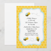 Une petite invitation de douche de bébé abeille (Devant / Derrière)
