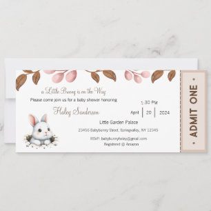 Une petite invitation de lapin en route, bébé 