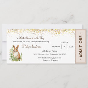 Une petite invitation de lapin en route, bébé