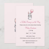 Une petite invitation de lapin est en route, bébé (Devant / Derrière)