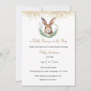Une petite invitation de lapin est en route, bébé