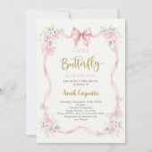 Une petite invitation fille pour Baby Shower Papil (Devant)