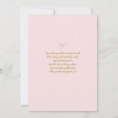 Une petite invitation fille pour Baby Shower Papil (Dos)
