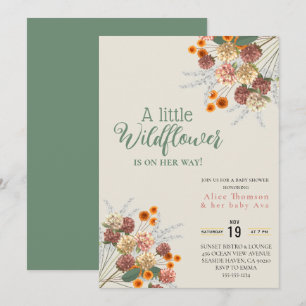 une petite invitation fleur sauvage à boho