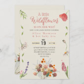 une petite invitation fleur sauvage à boho (Devant / Derrière)
