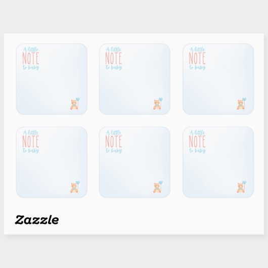 Une petite note à Bébé Sticker Inside Book pour Bé (Feuille)