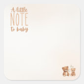 Une petite note à Bébé Sticker Inside Book pour Bé (Devant)