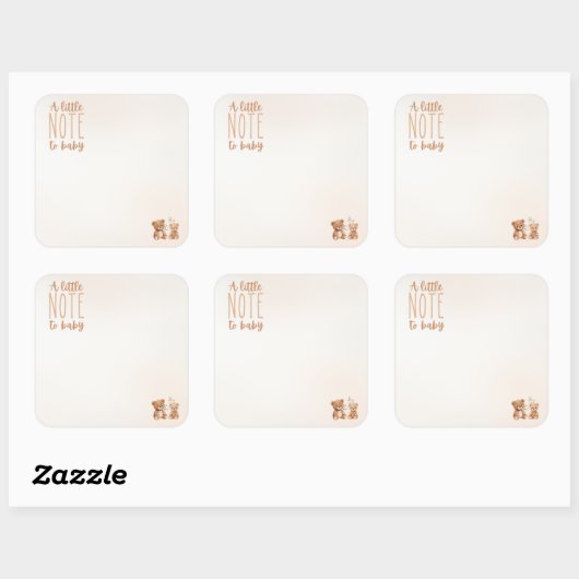 Une petite note à Bébé Sticker Inside Book pour Bé (Feuille)