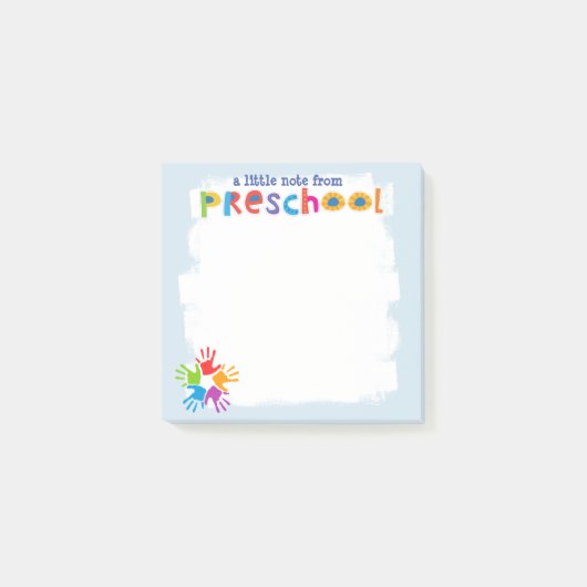 Une petite note des notes de post-it préscolaires (Devant)