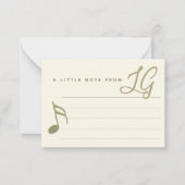 Une Petite Note Musique Monogramme Cartes Notes (Devant)