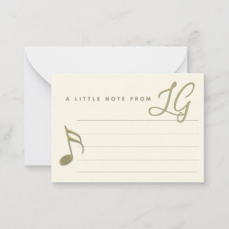 Une Petite Note Musique Monogramme Cartes Notes