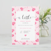 Une Petite Petite Amoureuse Invitation Baby shower (Debout devant)