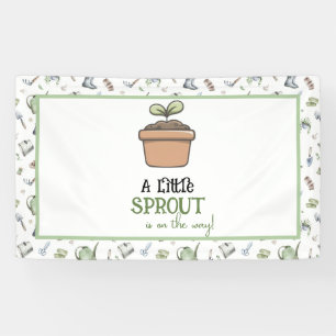 Une petite pousse en route Bannière de Baby Shower