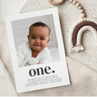Une photo Carré Invitation pour le premier anniver