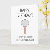 Une photo de golf - carte d'anniversaire (Fleur jaune)