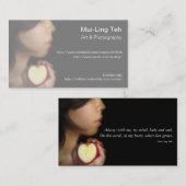 Une pièce de ma carte de commerce (Devant / Derrière)