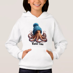 Une pieuvre portant un Casquette d'hiver bleu nu