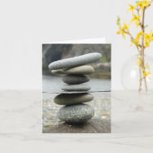 Une pile de carte de note de roches (Fleur jaune)